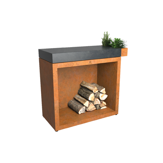 OFYR Butcher Block Storage 90 Corten Donker Grijs Keramiek