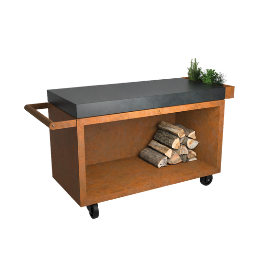 OFYR Mise en Place Table Corten 135 PRO Donker Grijs Keramiek