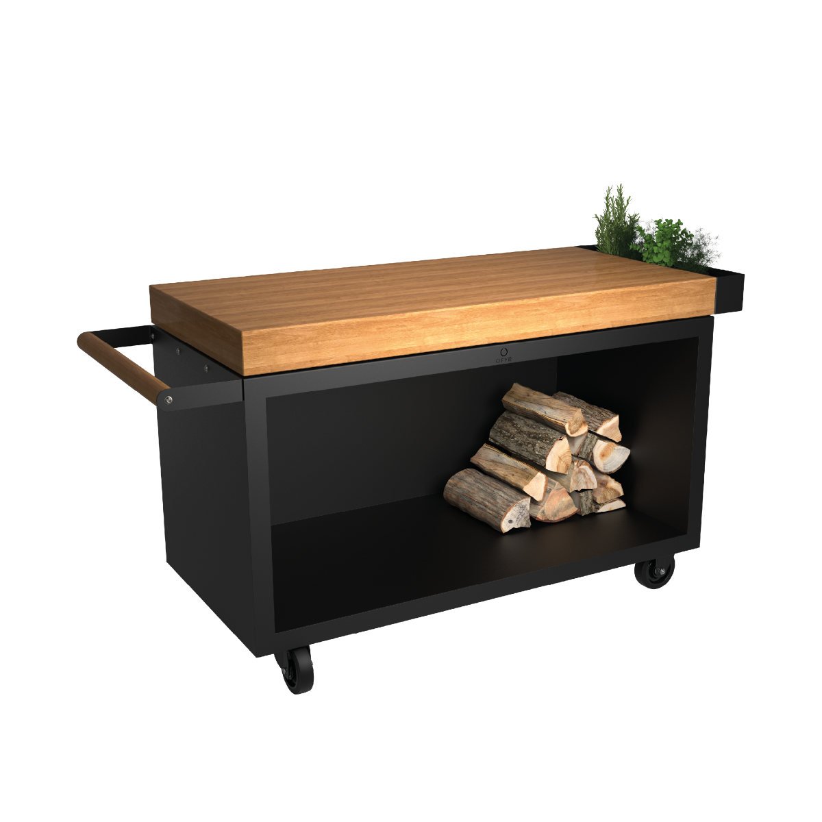 OFYR Mise en Place Table Black 135 PRO Teak Hout