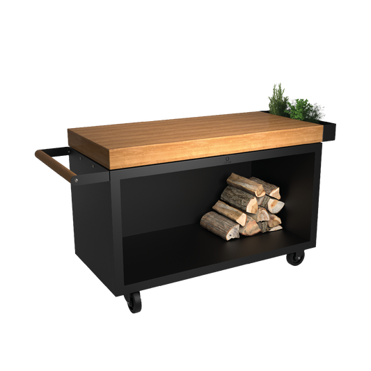 OFYR Mise en Place Table Black 135 PRO Teak Hout