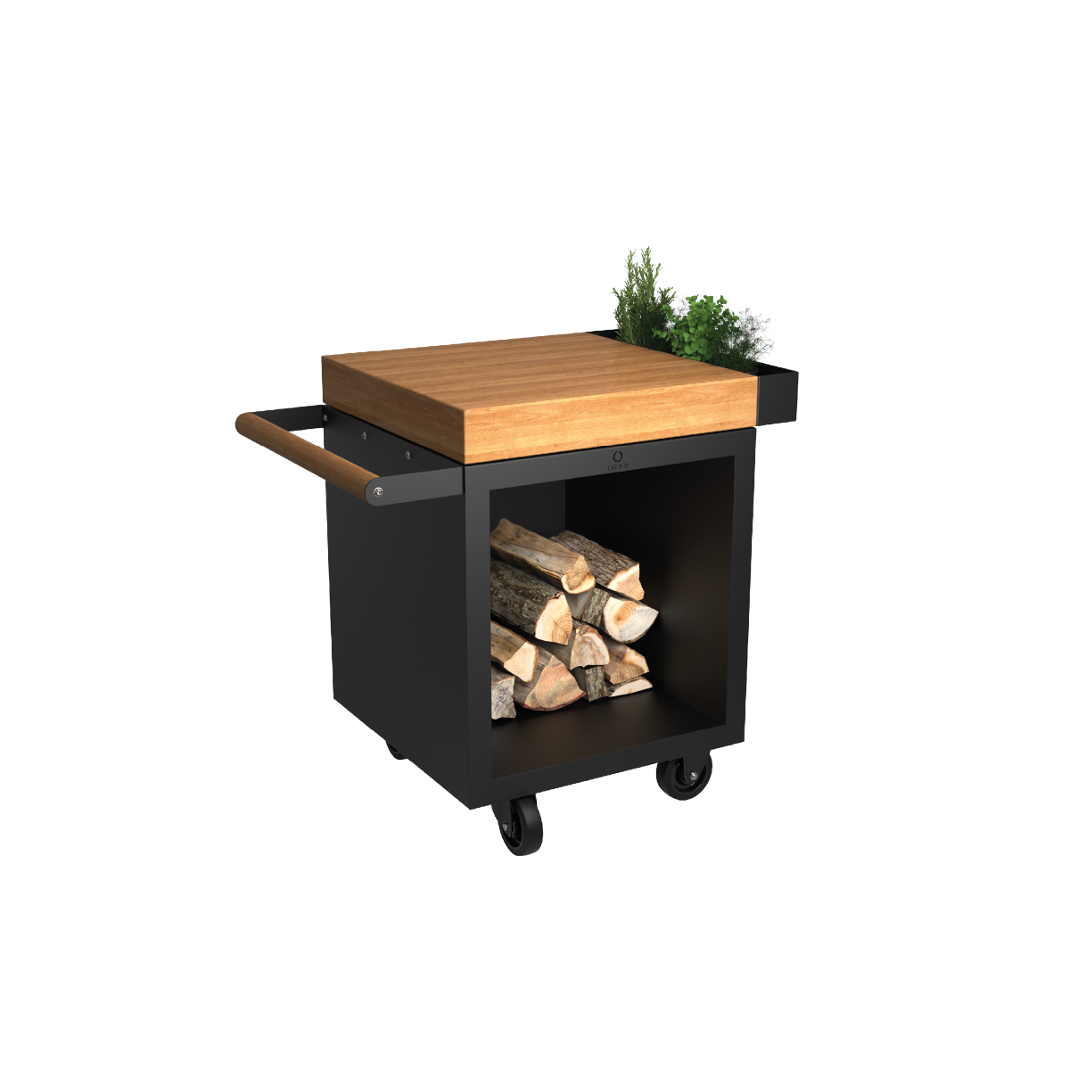 OFYR Mise en Place Table Black 65 PRO Teak Hout