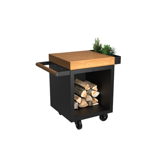 OFYR Mise en Place Table Black 65 PRO Teak Hout