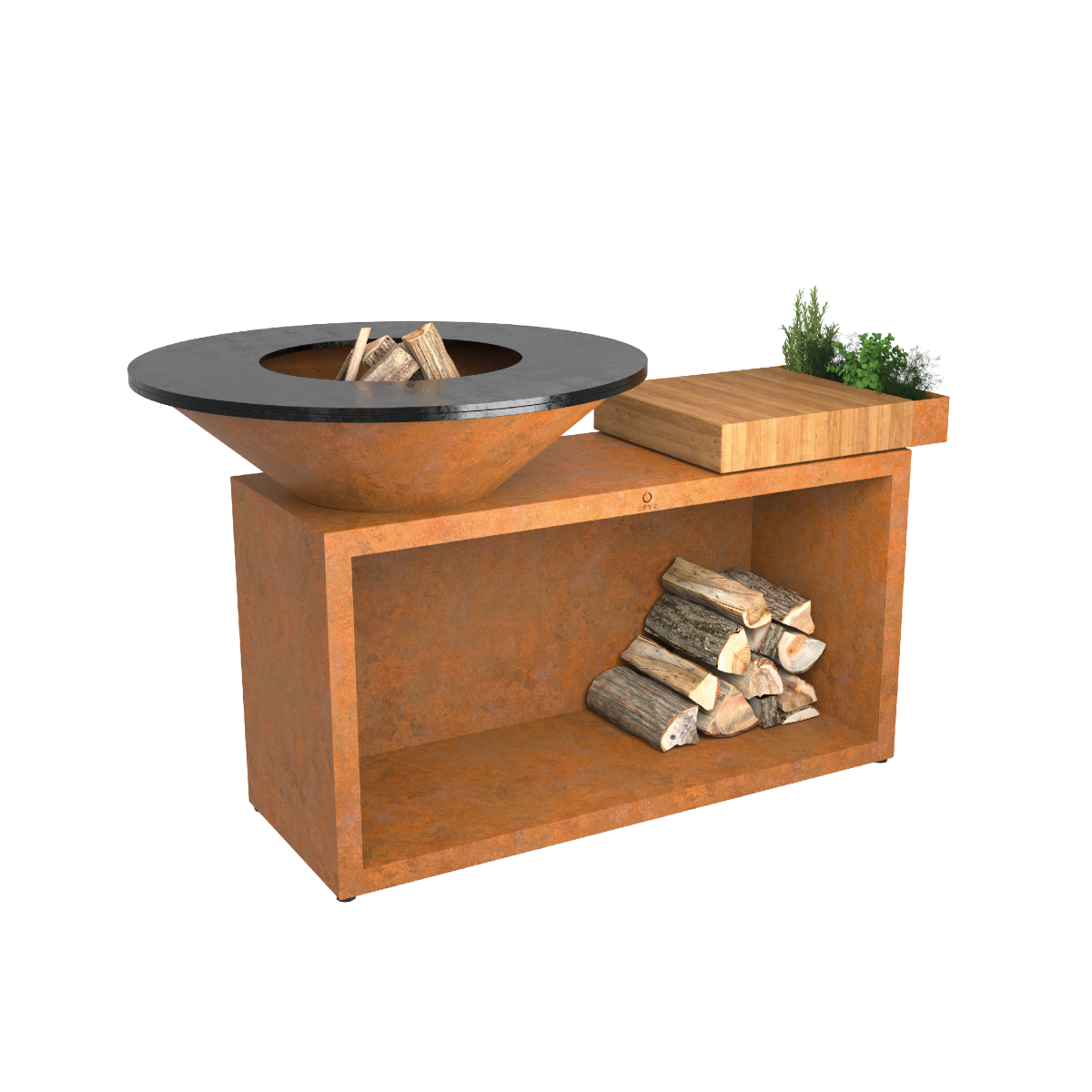 OFYR Island Corten 100 Teak Hout