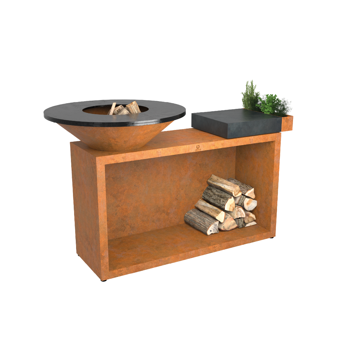 OFYR Island Corten 85 Donker Grijs Keramiek