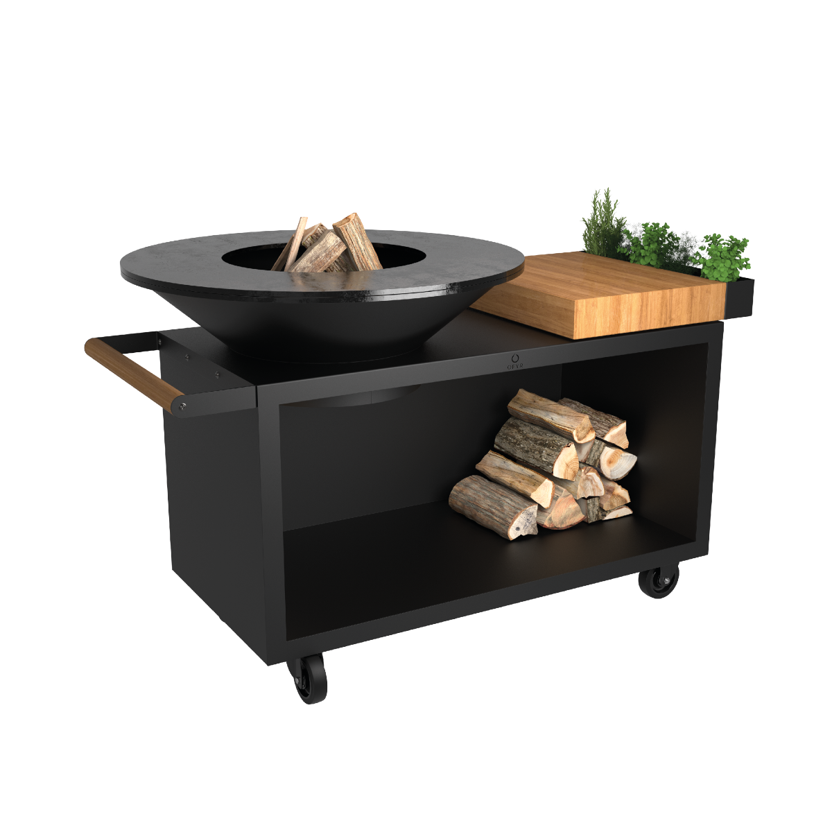 OFYR Island Black 100 PRO Teak Hout