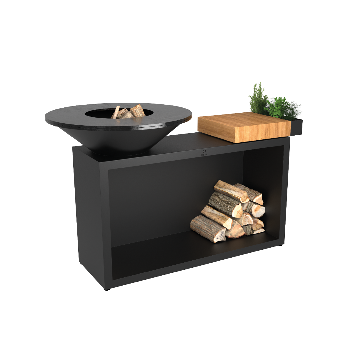 OFYR Island Black 85 Teak Hout