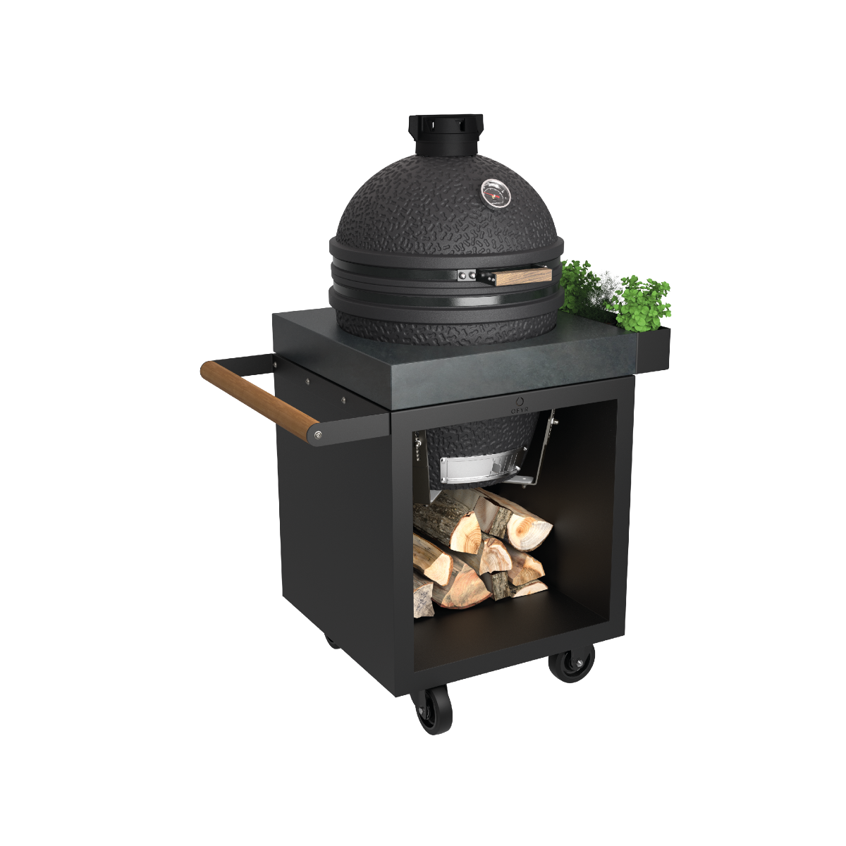OFYR Kamado Table Black 65 PRO Concrete The Bastard