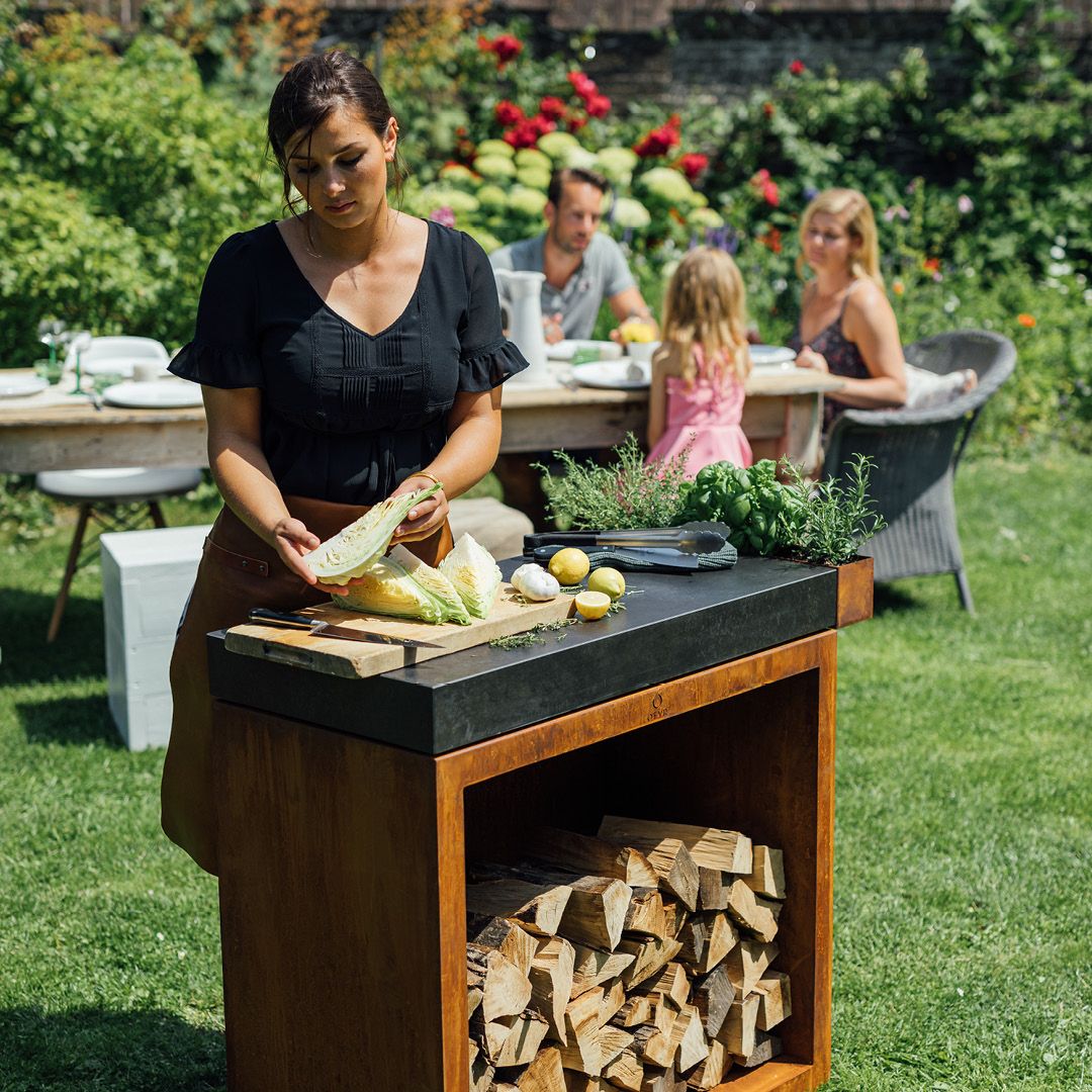 OFYR Butcher Block Storage 90 Corten Donker Grijs Keramiek