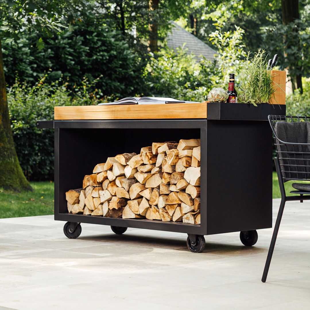OFYR Mise en Place Table Black 135 PRO Teak Hout