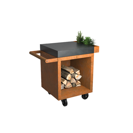 OFYR Mise en Place Table Corten 65 PRO Donker Grijs Keramiek