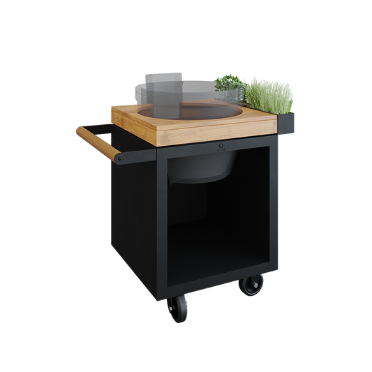 OFYR Kamado Table Black 65 PRO Teak Wood KJ
