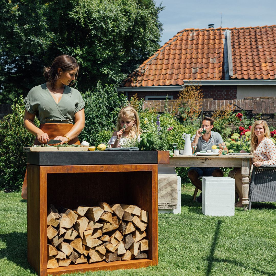 OFYR Butcher Block Storage 90 Corten Donker Grijs Keramiek