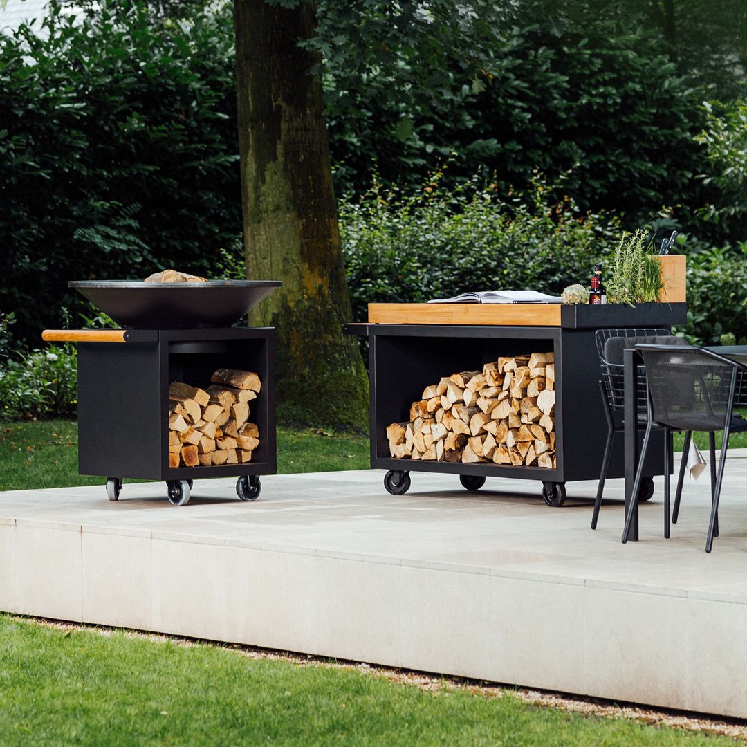 OFYR Mise en Place Table Black 135 PRO Teak Hout