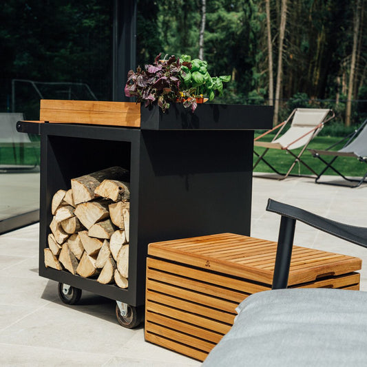 OFYR Mise en Place Table Black 65 PRO Teak Hout