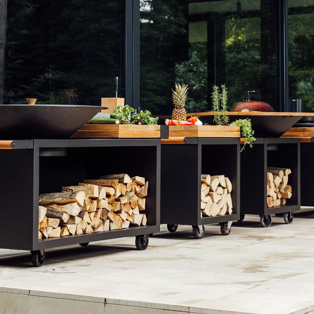 OFYR Mise en Place Table Black 65 PRO Teak Hout
